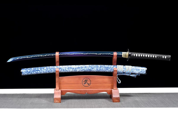 (6)hand forged katana swords/functional/sharp/HW/Thunder